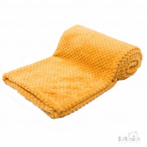 Mustard honeycomb blanket