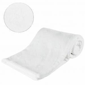 Personalised star embossed blanket. Pink or white
