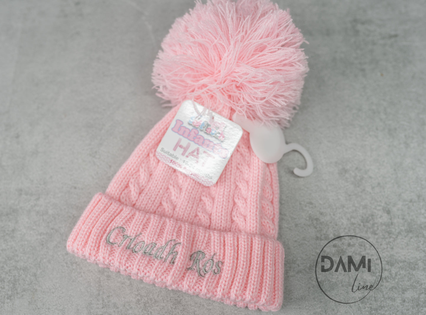 Personalised baby knitted hat