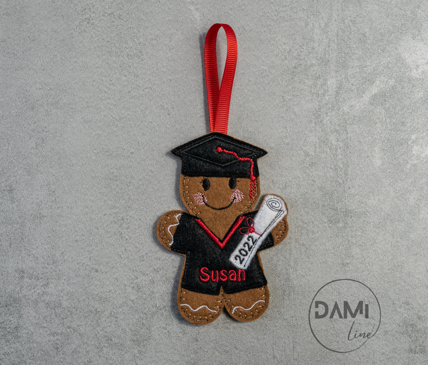 Graduation Gingerbread man hanging ornament