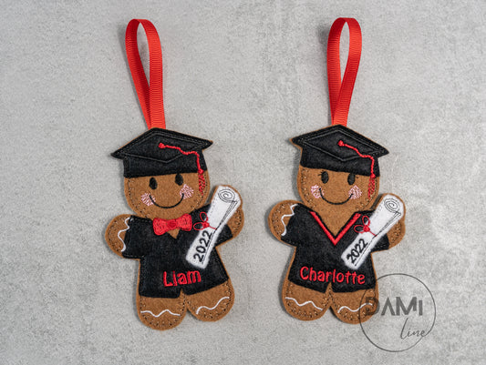 Graduation Gingerbread man hanging ornament