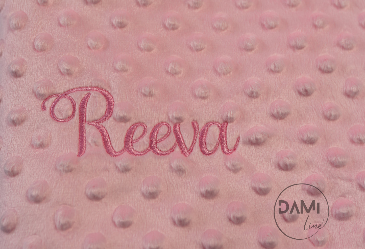 Embroidered personalised elephant embossed baby blanket