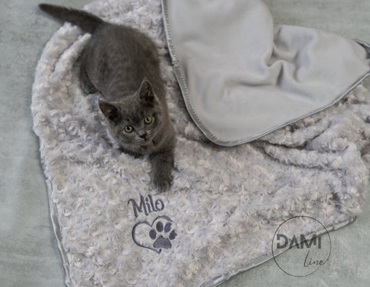 Personalised dog | cat | puppy | kitten rose bud blanket, pet blanket