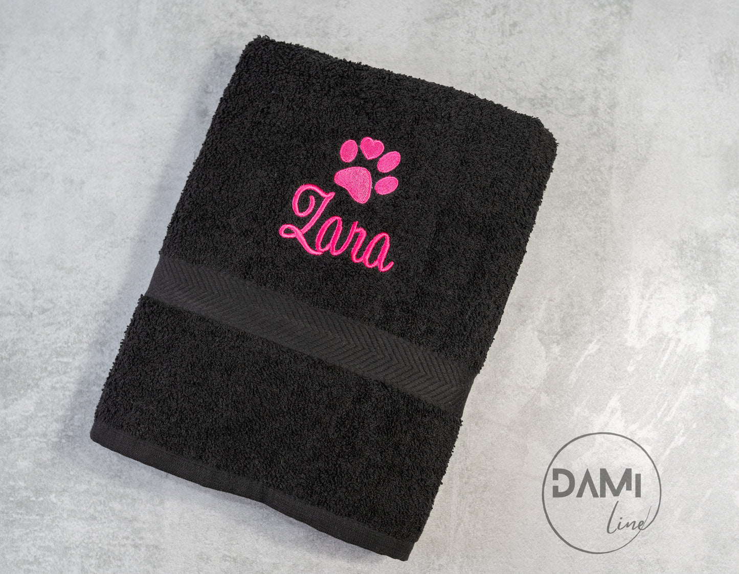 Personalised LARGE dog towel - bath towel 130x70cm