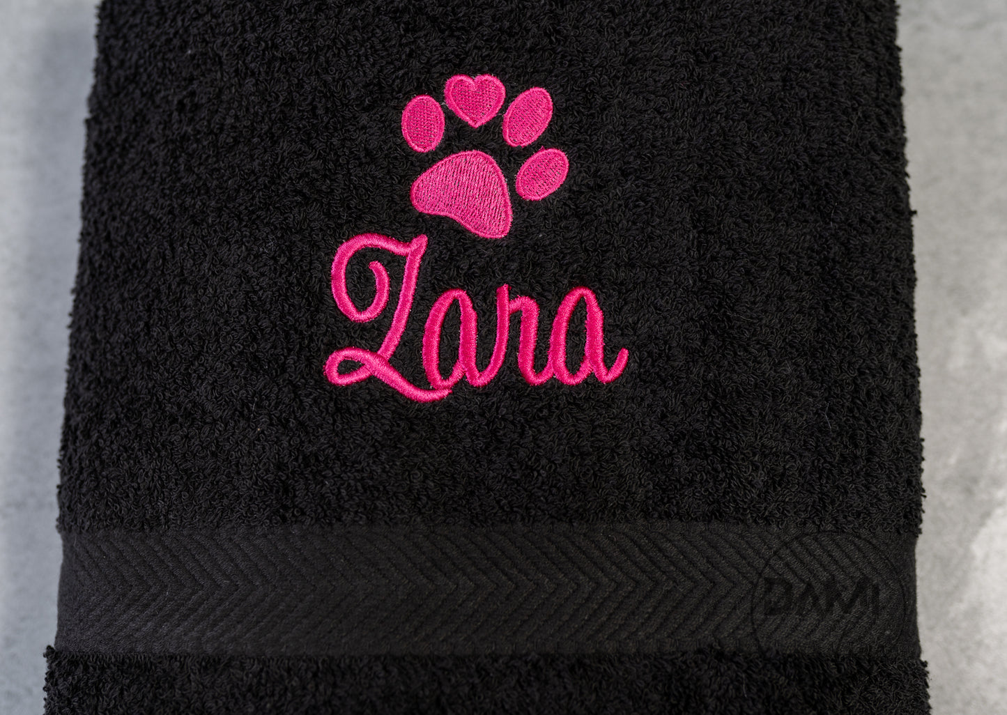 Personalised LARGE dog towel - bath towel 130x70cm