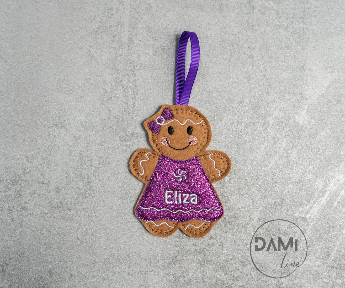 Gingerbread Girl Personalised Christmas Hanging Decoration