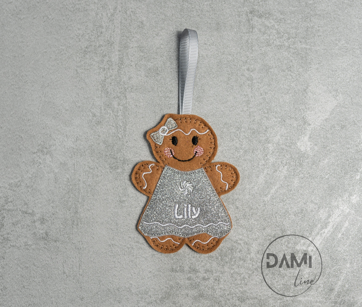 Gingerbread Girl Personalised Christmas Hanging Decoration