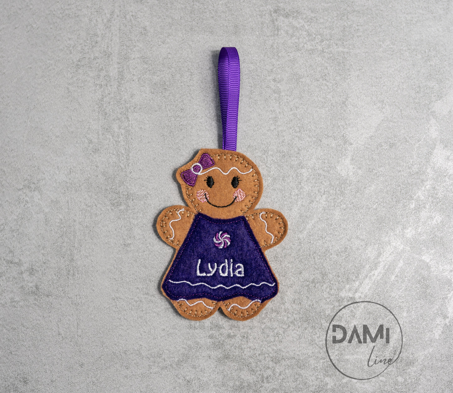 Gingerbread Girl Personalised Christmas Hanging Decoration