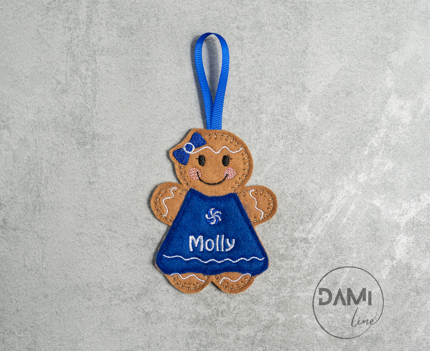 Gingerbread Girl Personalised Christmas Hanging Decoration