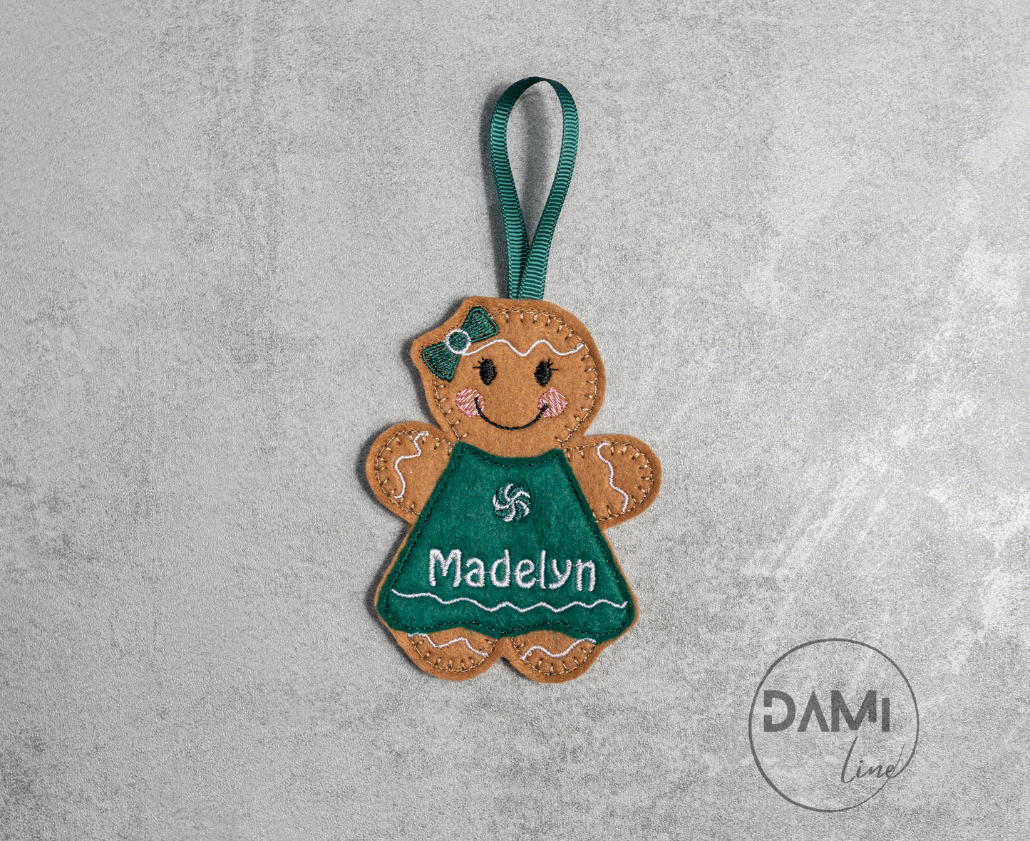 Gingerbread Girl Personalised Christmas Hanging Decoration