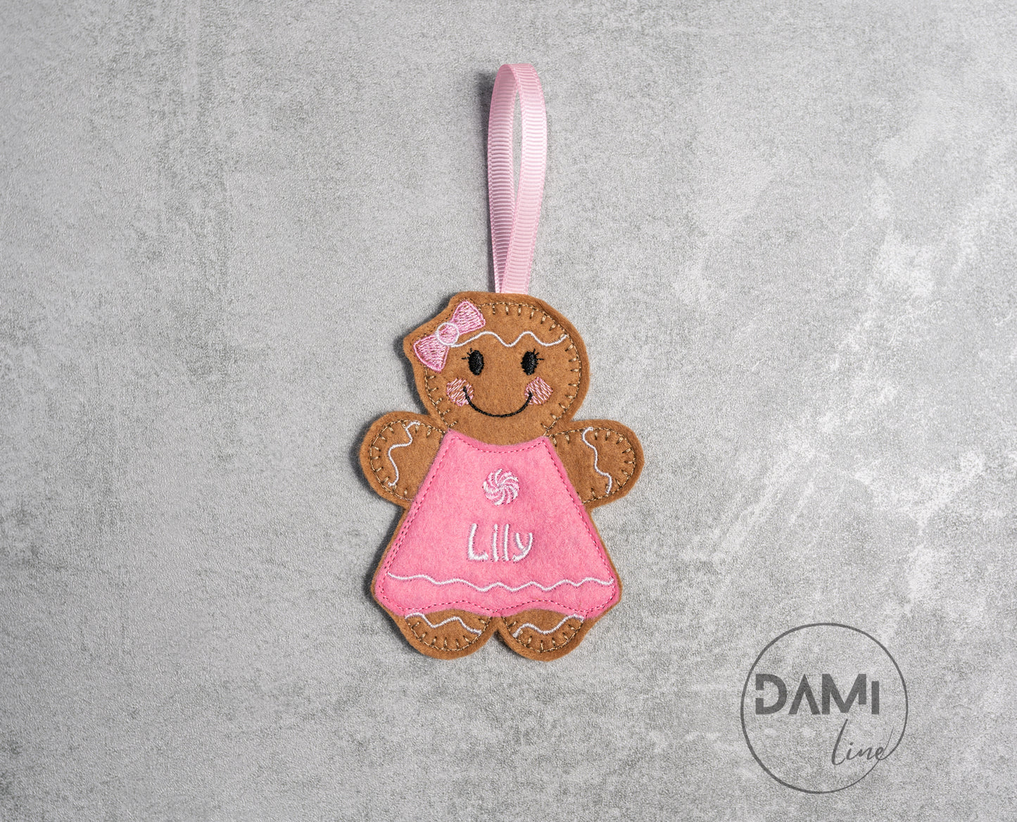 Gingerbread Girl Personalised Christmas Hanging Decoration