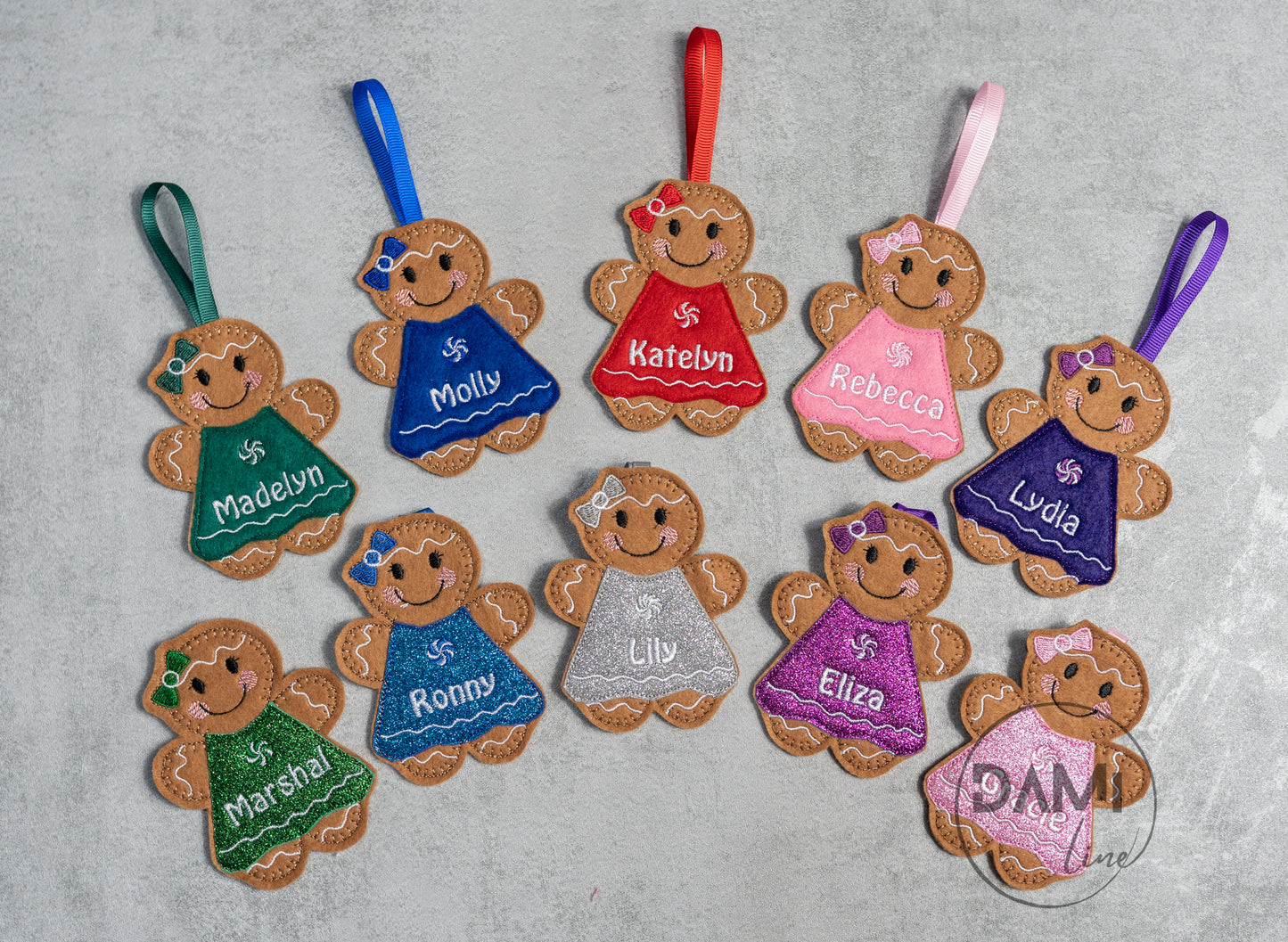 Gingerbread Girl Personalised Christmas Hanging Decoration