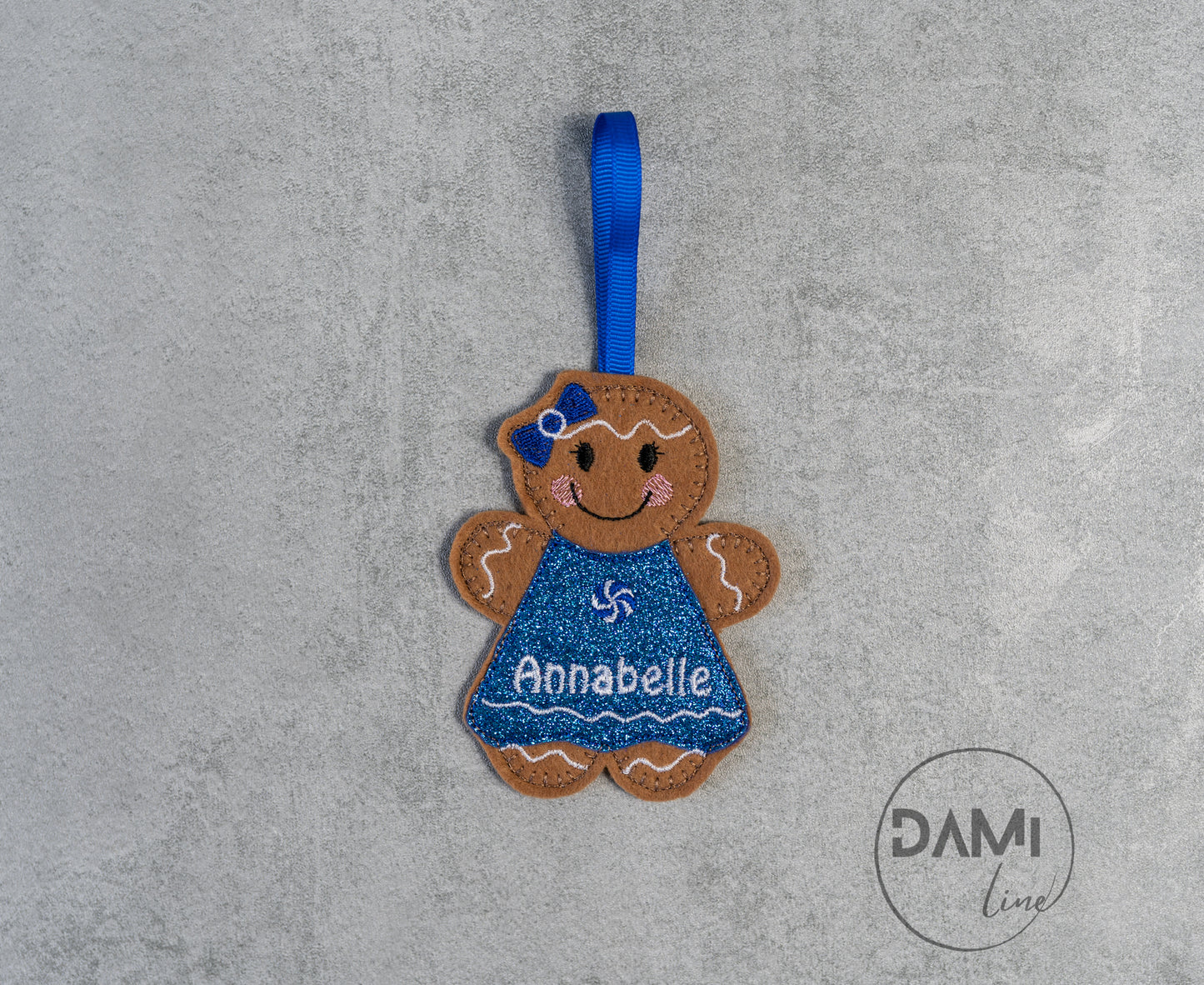 Gingerbread Girl Personalised Christmas Hanging Decoration