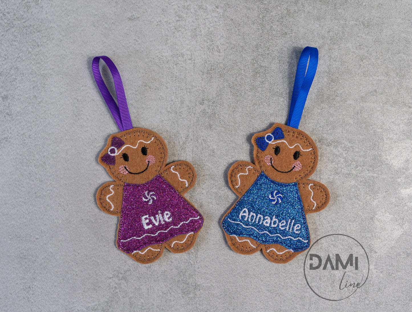 Gingerbread Girl Personalised Christmas Hanging Decoration