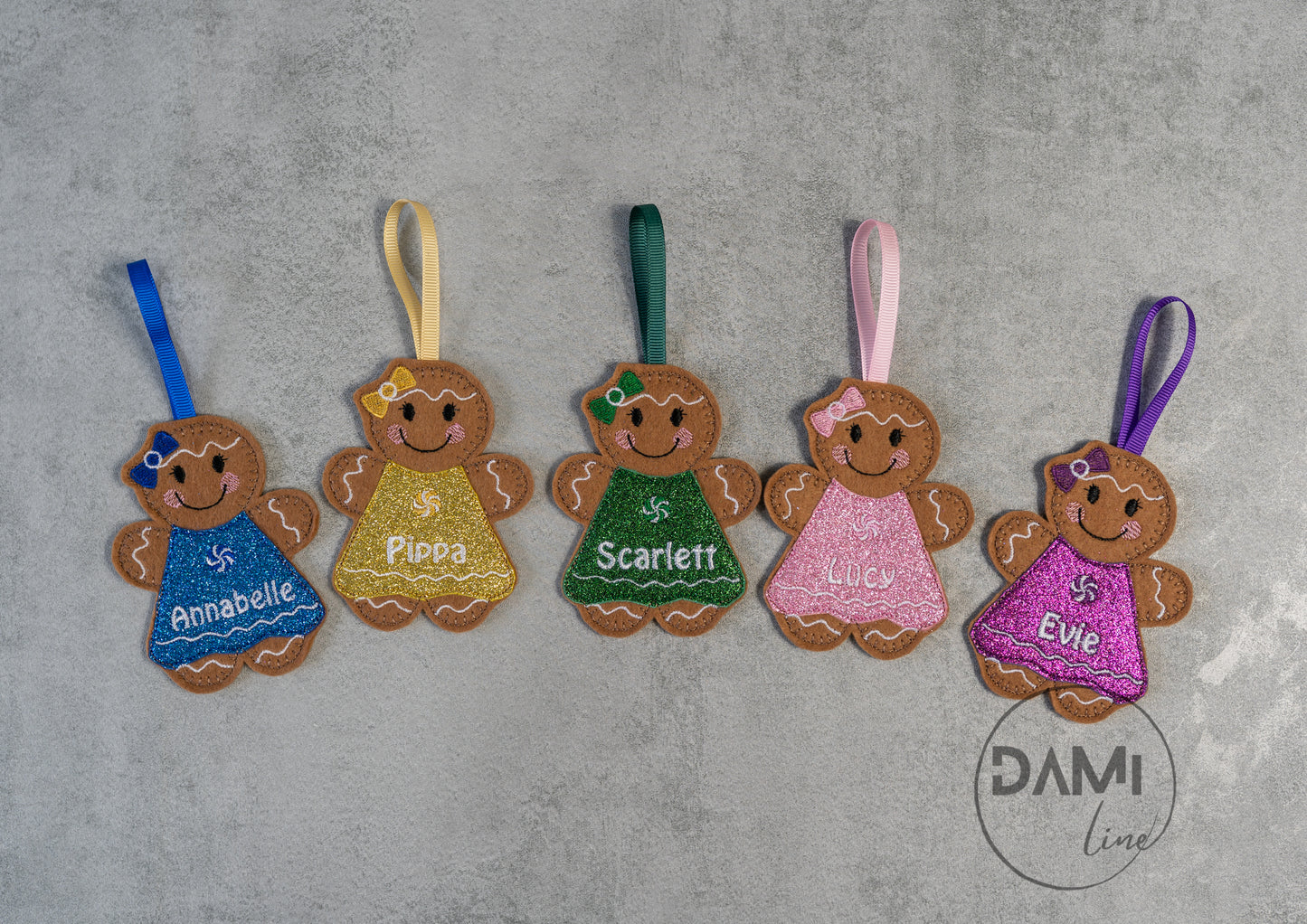 Gingerbread Girl Personalised Christmas Hanging Decoration