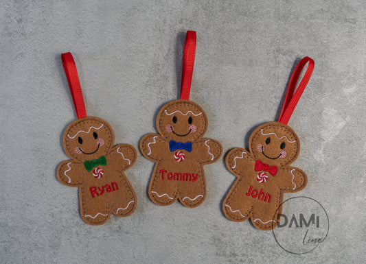 Gingerbread Boy Personalised Christmas Tree decorations