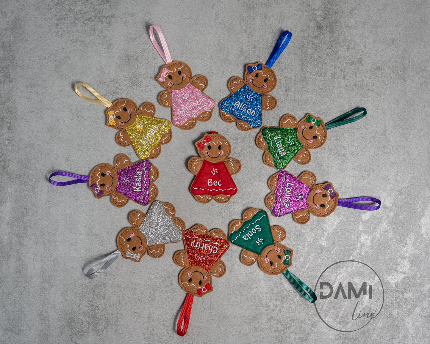 Gingerbread Girl Personalised Christmas Hanging Decoration