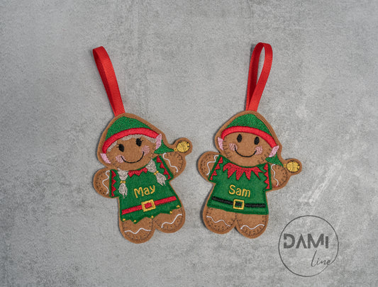 Elf Gingerbread Man Christmas Tree decorations