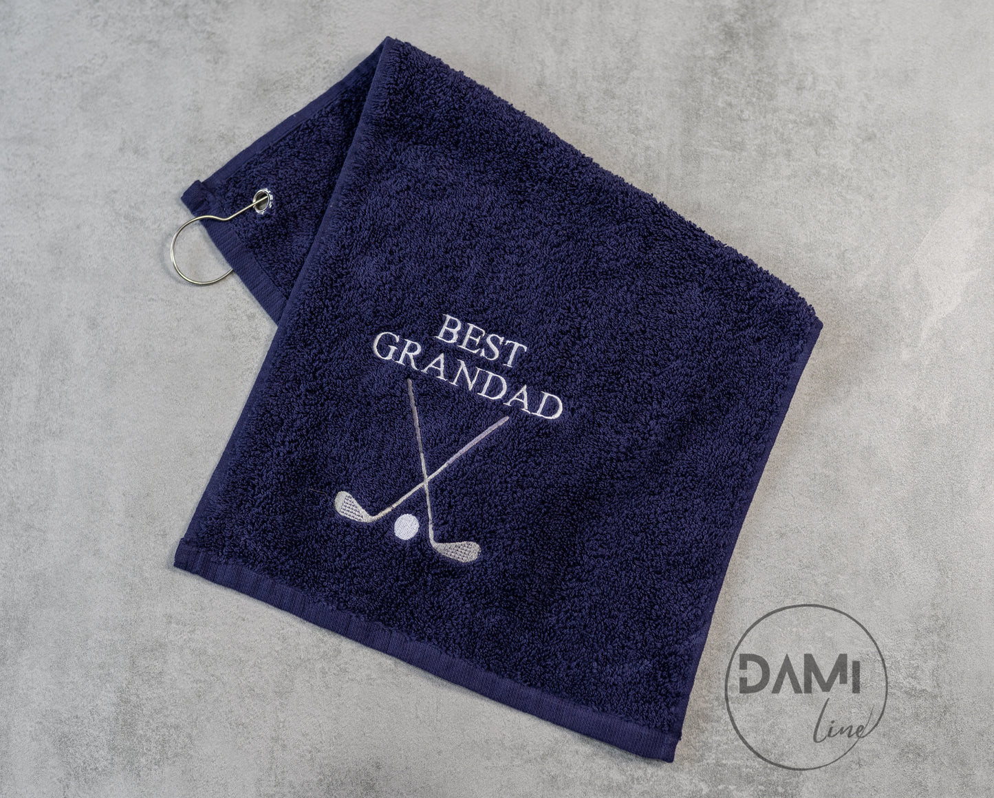 Personalised embroidered golf towel 50x30 cm