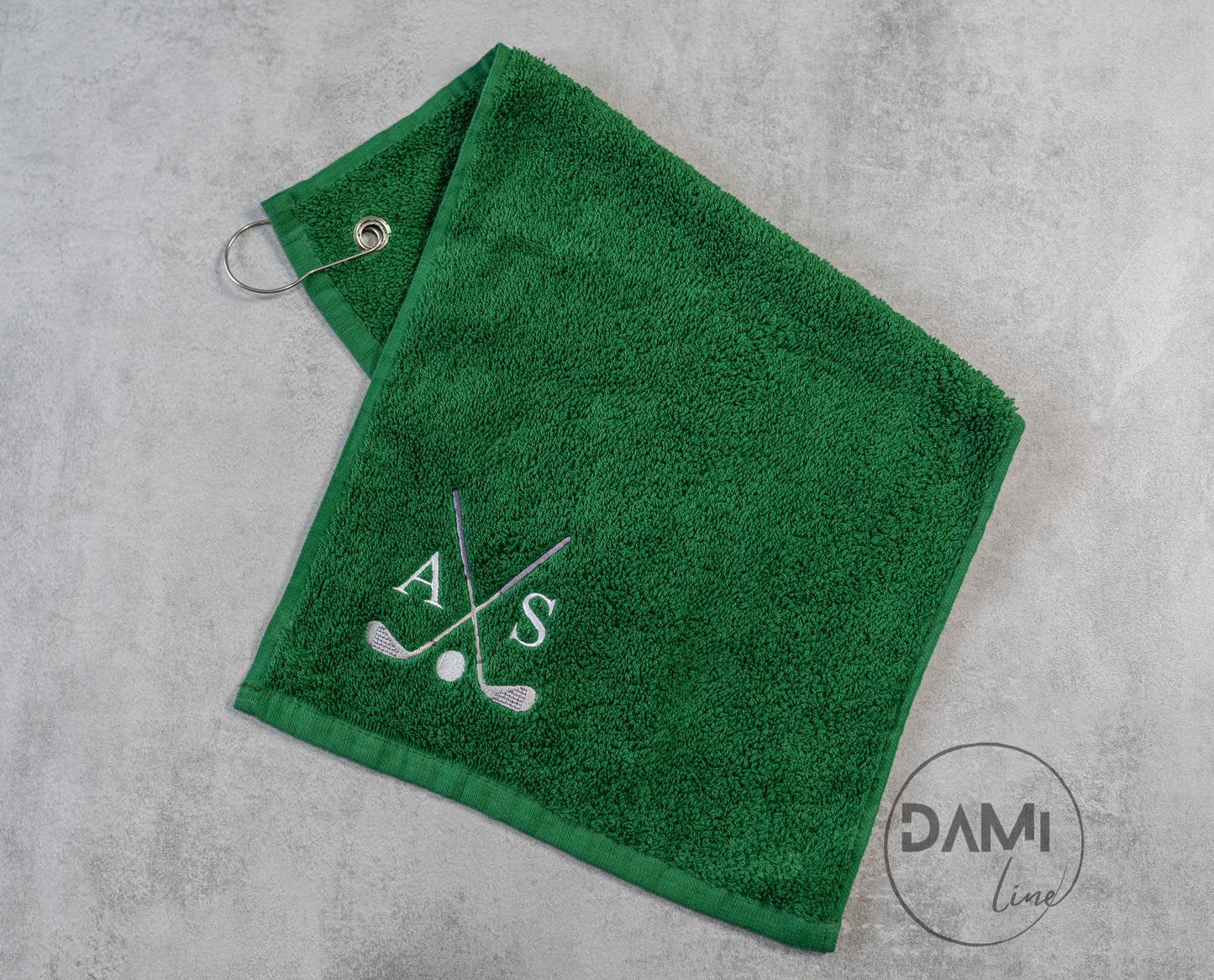 Personalised embroidered golf towel 50x30 cm