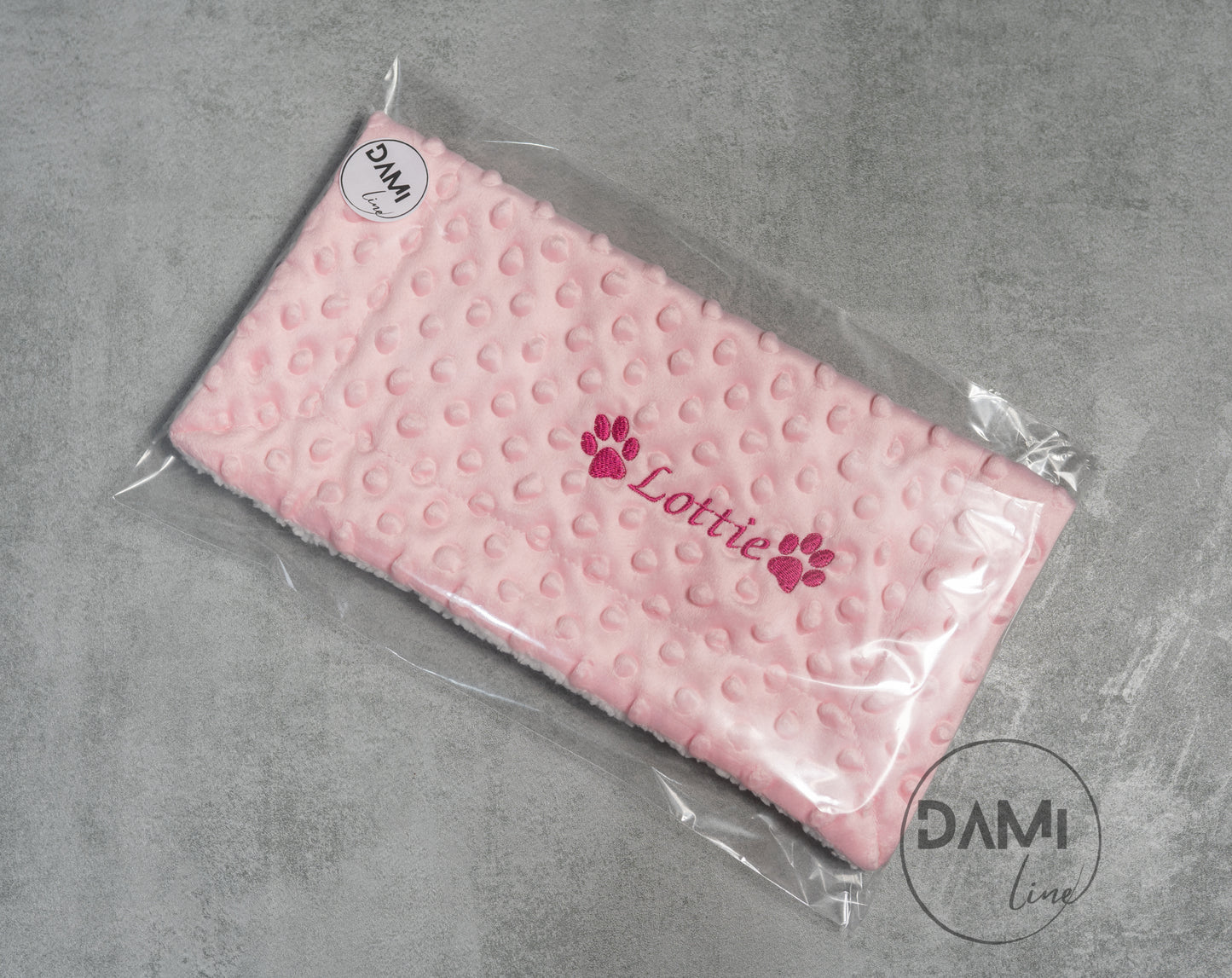 Puppy MINI comforter with sherpa back | Personalised pet gifts | size 30x30 cm