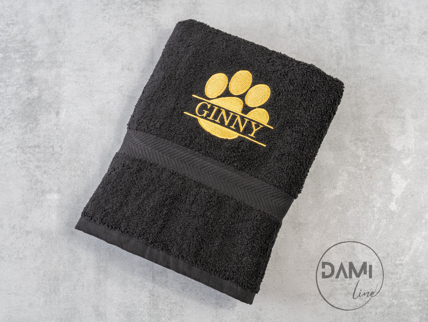 Personalised LARGE (bath towel) dog towel 70x130 cm