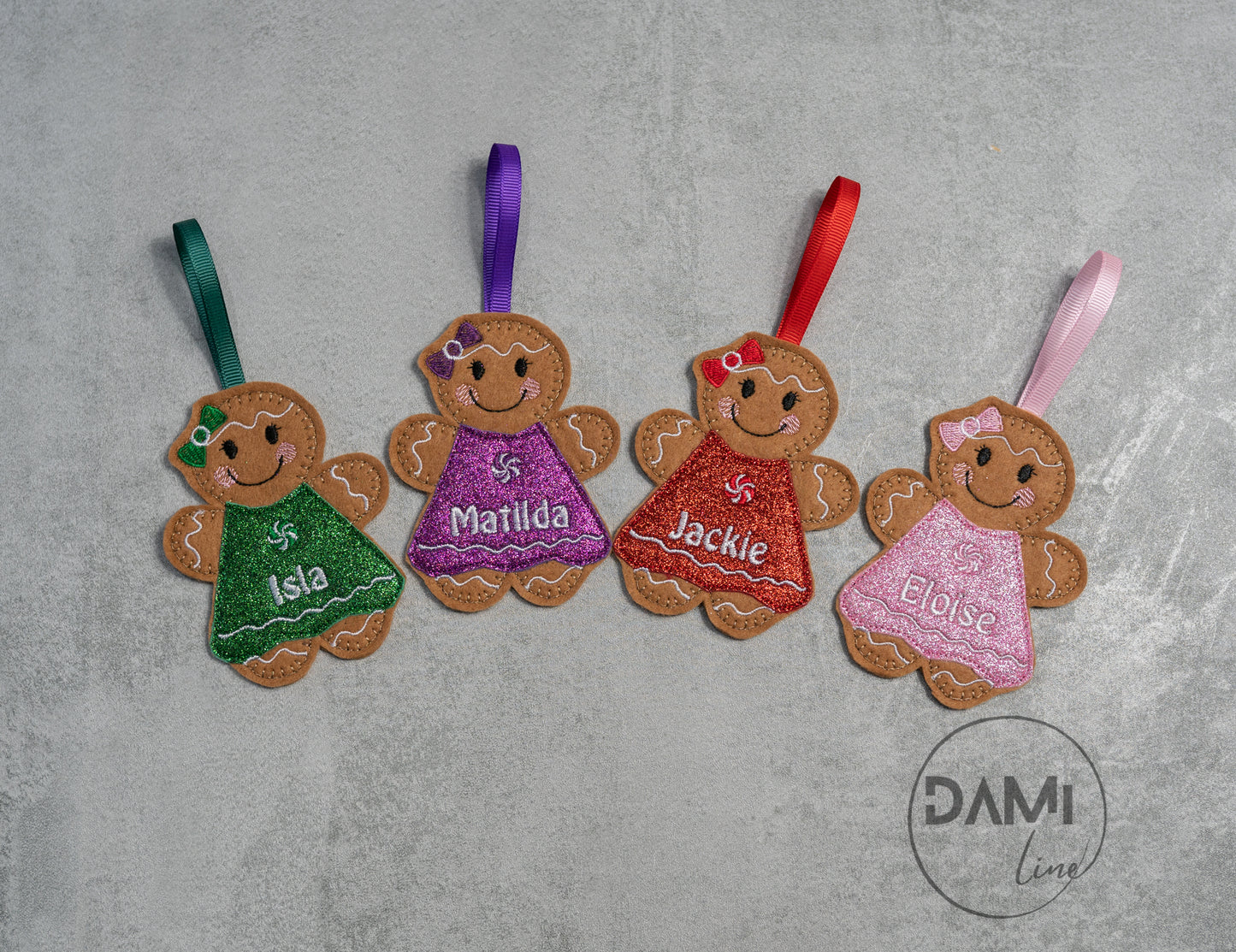 Gingerbread Girl Personalised Christmas Hanging Decoration