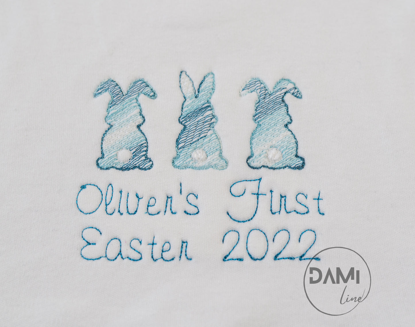 Personalised embroidered 1st Easter baby bib