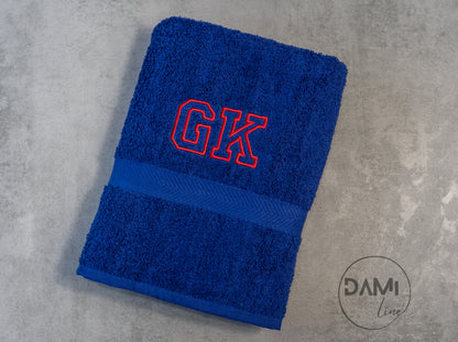 Personalised with initials -max 3 letters- embroidered bath towel 70x130cm