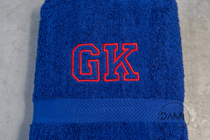 Personalised with initials -max 3 letters- embroidered bath towel 70x130cm