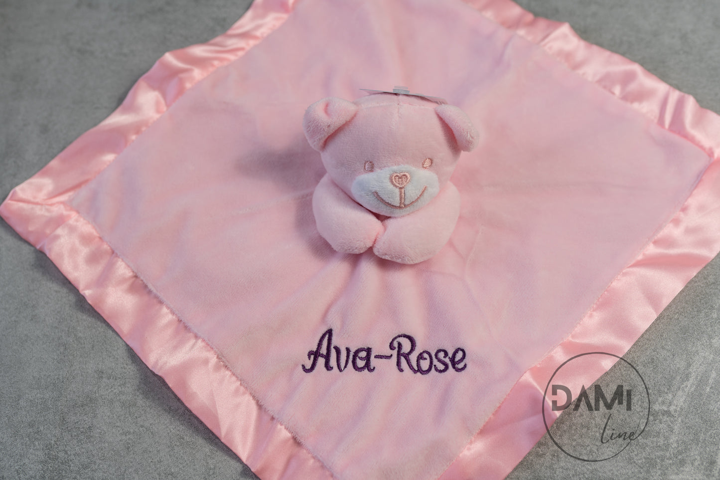 Personalised teddy bear comforter