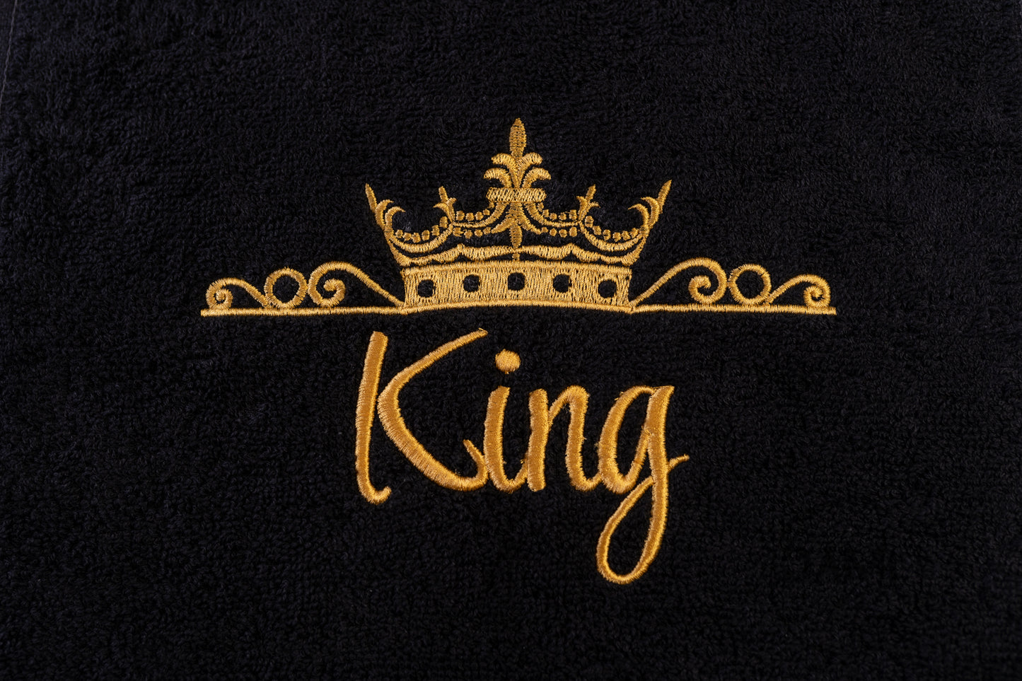 King or queen embroidered bath towel 70x130cm