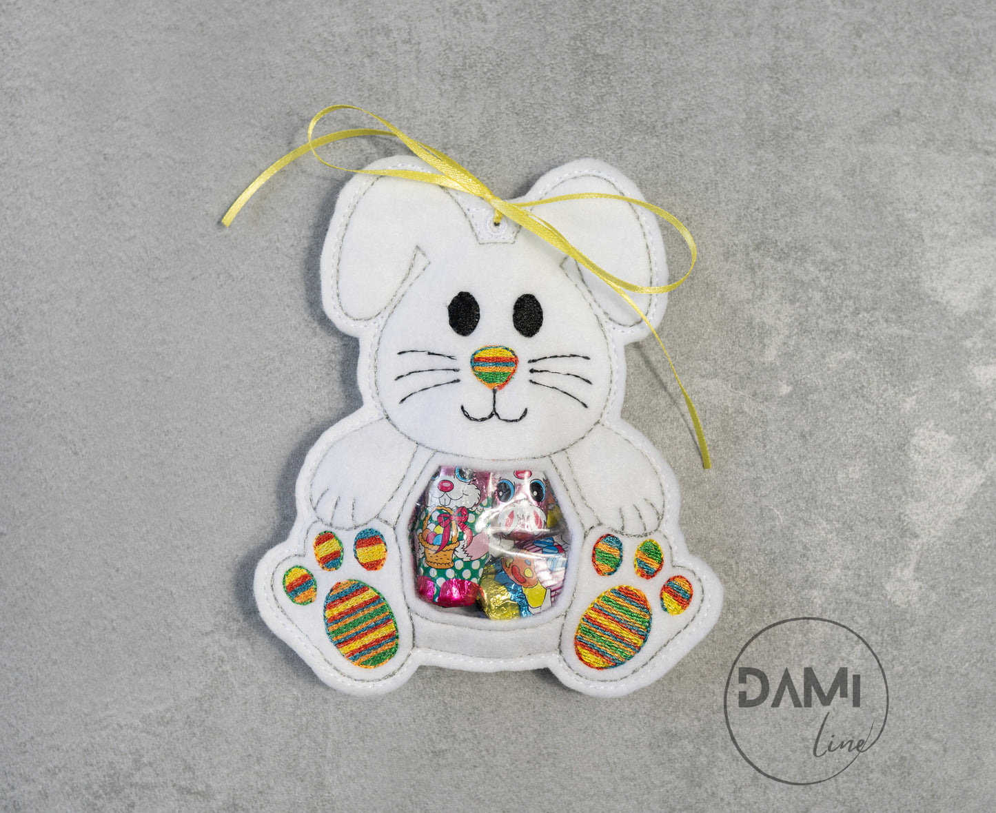 Easter bunny treat bag, Egg hunt accessories, Mini chocolate egg holder, party favour, personalised treat bag